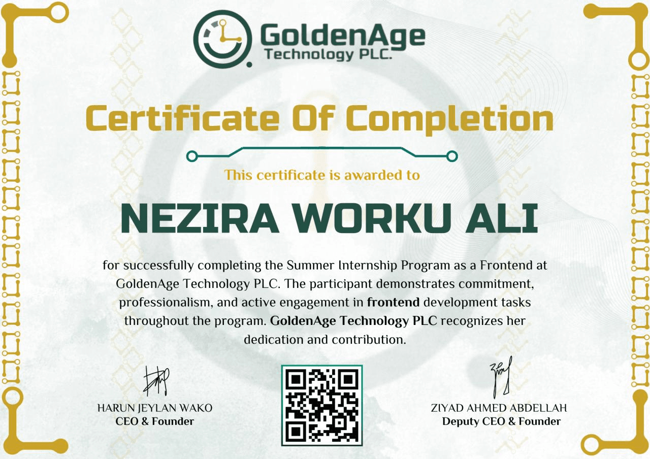 GoldenAge Frontend Development