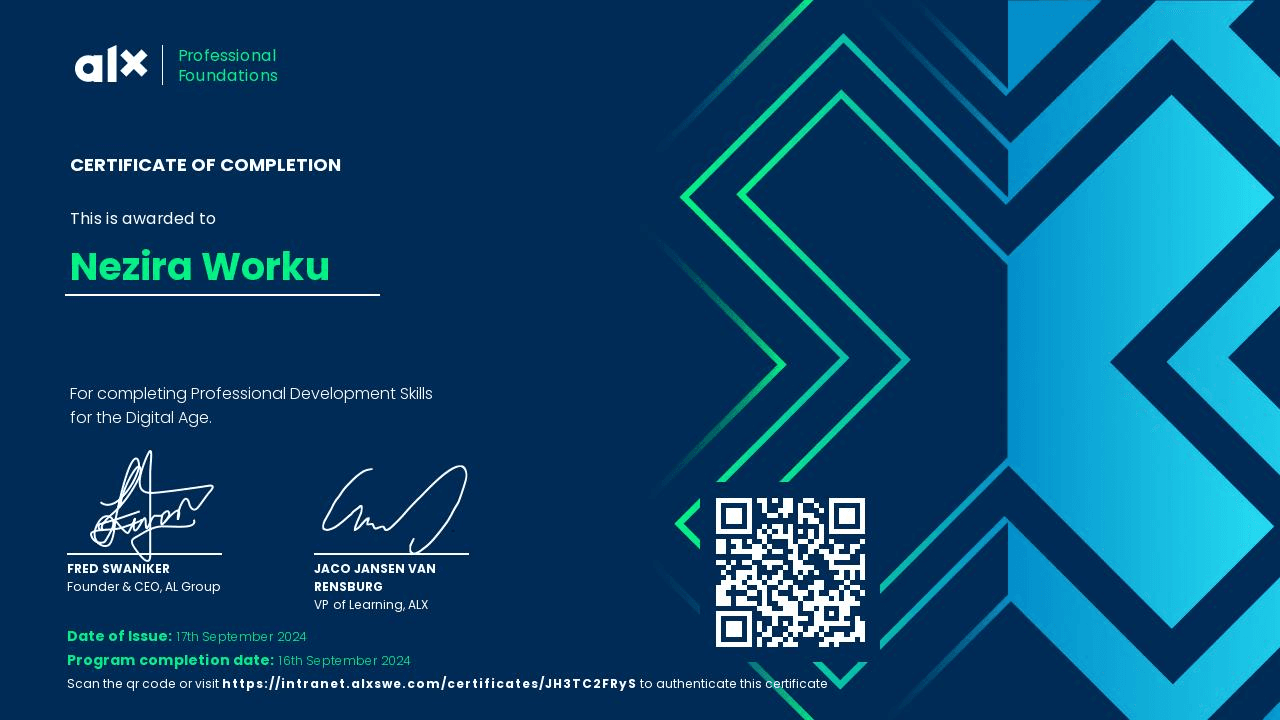 ALX Professional Skills Certificate